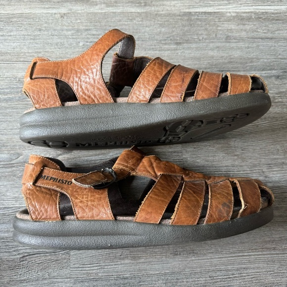 Mephisto Sam Fisherman Leather Sandal Brown Men’s 43  9 main image 8